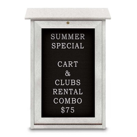 United Visual Products Outdoor Enclosed Combo Board, 48"x36", Black Frame/Green & Cloud UVCB4836ODB-GREEN-CLOUD